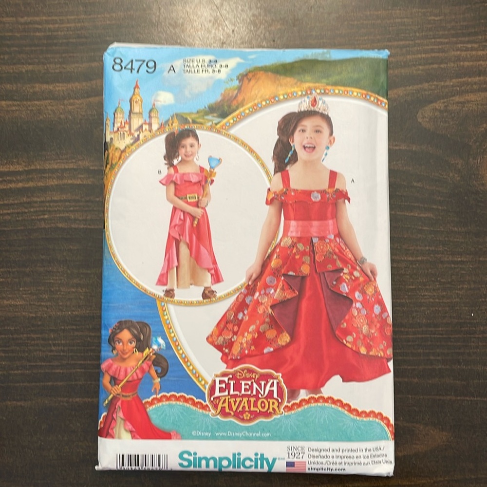 Simplicity Pattern 8479 UNCUT Disney’s Elena of Avalor Costume